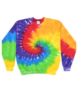 Colortone Unisex Tie-Dyed Fleece Crewneck Sweatshirt - Image 8