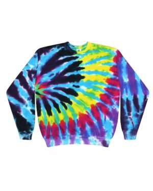 Colortone Unisex Tie-Dyed Fleece Crewneck Sweatshirt - Image 3