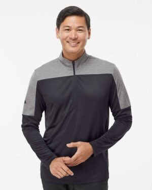 Adidas Men's Ultimate365 Lightweight Colorblocked Quarter-Zip Pullover - Image 4