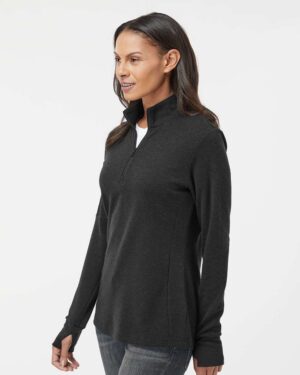 Adidas Women's 3-Stripes Quarter-Zip Sweater Pullover - Image 11