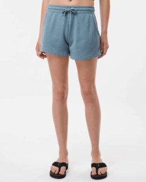 Independent Trading Co. Women’s Lightweight California Wave Wash Fleece Shorts - Image 40