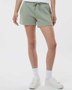 Independent Trading Co. Women’s Lightweight California Wave Wash Fleece Shorts - Image 46