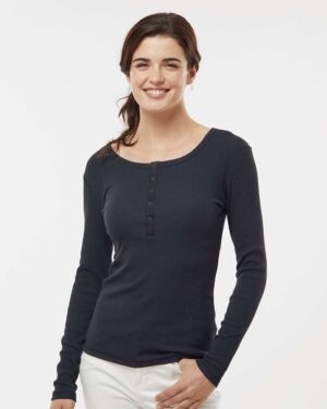 Boxercraft Women's Harper Long Sleeve Henley - Image 4