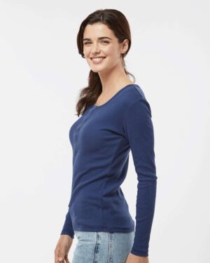 Boxercraft Women's Harper Long Sleeve Henley - Image 13