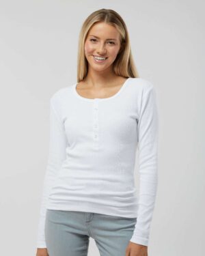 Boxercraft Women's Harper Long Sleeve Henley - Image 40