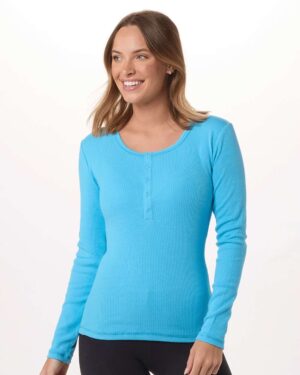 Boxercraft Women's Harper Long Sleeve Henley - Image 30