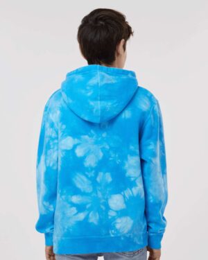 Independent Trading Co. Youth Midweight Tie-Dyed Hooded Sweatshirt - Image 6