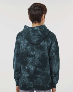 Independent Trading Co. Youth Midweight Tie-Dyed Hooded Sweatshirt - Image 12