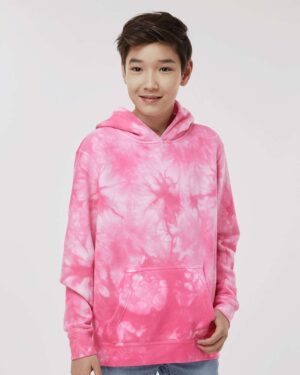 Independent Trading Co. Youth Midweight Tie-Dyed Hooded Sweatshirt - Image 28