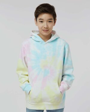 Independent Trading Co. Youth Midweight Tie-Dyed Hooded Sweatshirt - Image 34