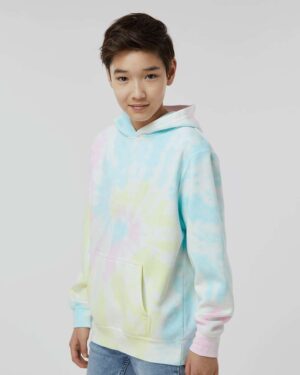 Independent Trading Co. Youth Midweight Tie-Dyed Hooded Sweatshirt - Image 35