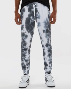 J. America Unisex Tie-Dyed Fleece Joggers - Image 4