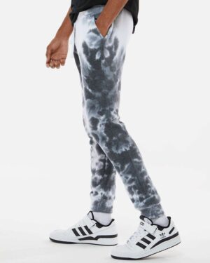 J. America Unisex Tie-Dyed Fleece Joggers - Image 5