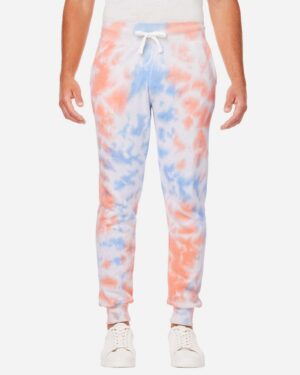 J. America Unisex Tie-Dyed Fleece Joggers - Image 40