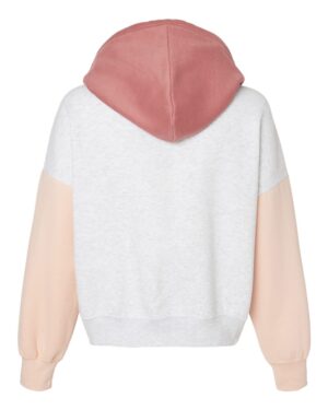 MV Sport Women's Sueded Fleece Colorblocked Crop Hooded Sweatshirt - Image 8