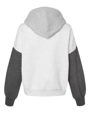 MV Sport Women's Sueded Fleece Colorblocked Crop Hooded Sweatshirt - Image 14