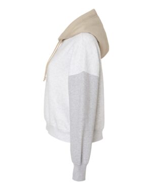 MV Sport Women's Sueded Fleece Colorblocked Crop Hooded Sweatshirt - Image 21