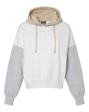 MV Sport Women's Sueded Fleece Colorblocked Crop Hooded Sweatshirt - Image 19
