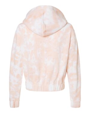 MV Sport Women's Sueded Fleece Tie-Dyed Crop Hooded Sweatshirt - Image 8