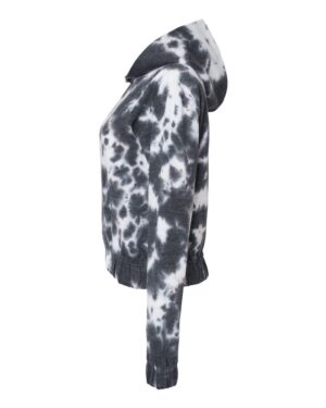 MV Sport Women's Sueded Fleece Tie-Dyed Crop Hooded Sweatshirt - Image 15