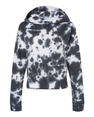 MV Sport Women's Sueded Fleece Tie-Dyed Crop Hooded Sweatshirt - Image 13