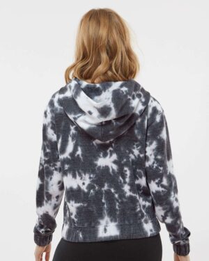 MV Sport Women's Sueded Fleece Tie-Dyed Crop Hooded Sweatshirt - Image 18