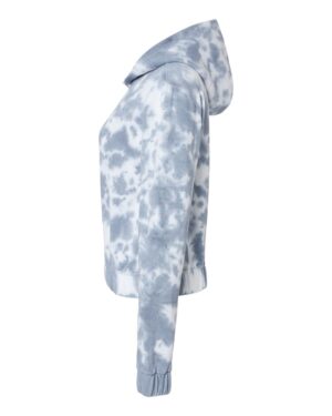 MV Sport Women's Sueded Fleece Tie-Dyed Crop Hooded Sweatshirt - Image 21