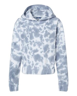 MV Sport Women's Sueded Fleece Tie-Dyed Crop Hooded Sweatshirt - Image 19