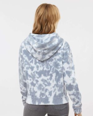 MV Sport Women's Sueded Fleece Tie-Dyed Crop Hooded Sweatshirt - Image 24