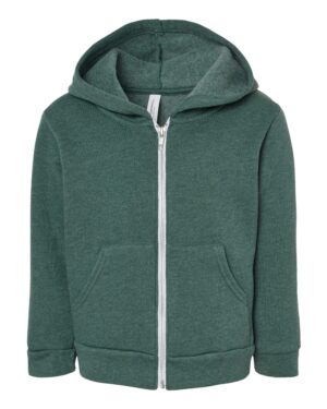 BELLA + CANVAS Toddler Sponge Fleece Full-Zip Hoodie Sweatshirt - Image 7