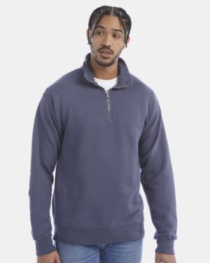 ComfortWash by Hanes Unisex Garment-Dyed Quarter-Zip Sweatshirt - Image 4