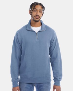 ComfortWash by Hanes Unisex Garment-Dyed Quarter-Zip Sweatshirt - Image 34