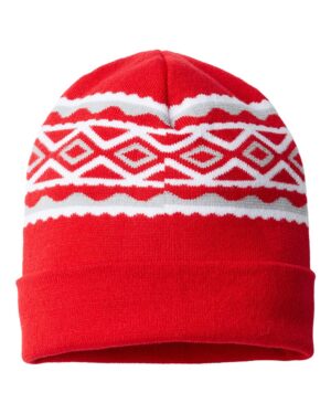 CAP AMERICA USA- Made Diamond Cuffed Beanie - Image 12
