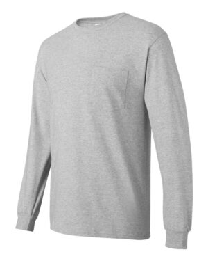 Hanes Men's Authentic Long Sleeve Pocket T-Shirt - Image 8