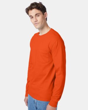Hanes Men's Authentic Long Sleeve Pocket T-Shirt - Image 23