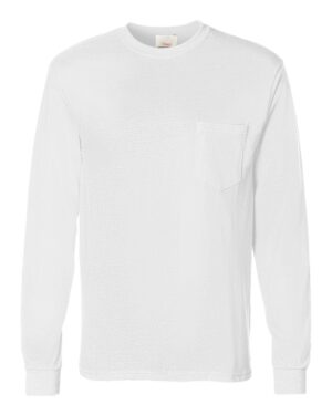 Hanes Men's Authentic Long Sleeve Pocket T-Shirt - Image 25