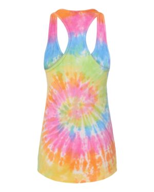 Colortone Women's Tie-Dyed Racerback Tank Top - Image 14