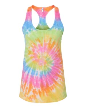 Colortone Women's Tie-Dyed Racerback Tank Top - Image 13