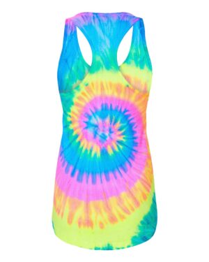 Colortone Women's Tie-Dyed Racerback Tank Top - Image 26