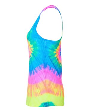 Colortone Women's Tie-Dyed Racerback Tank Top - Image 27