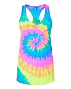 Colortone Women's Tie-Dyed Racerback Tank Top - Image 25