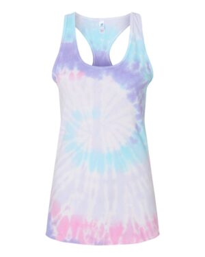 Colortone Women's Tie-Dyed Racerback Tank Top - Image 31