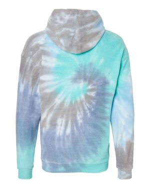 Colortone Unisex Tie-Dyed Cloud Inside-Out Fleece Hooded Sweatshirt - Image 9