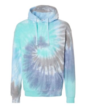 Colortone Unisex Tie-Dyed Cloud Inside-Out Fleece Hooded Sweatshirt - Image 8