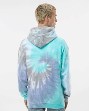 Colortone Unisex Tie-Dyed Cloud Inside-Out Fleece Hooded Sweatshirt - Image 13