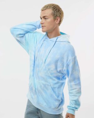 Colortone Unisex Tie-Dyed Cloud Inside-Out Fleece Hooded Sweatshirt - Image 18