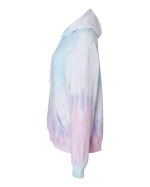 Colortone Unisex Tie-Dyed Cloud Inside-Out Fleece Hooded Sweatshirt - Image 23