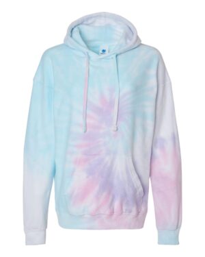 Colortone Unisex Tie-Dyed Cloud Inside-Out Fleece Hooded Sweatshirt - Image 21
