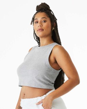 BELLA + CANVAS Women's Micro Rib Muscle Crop Tank - Image 5