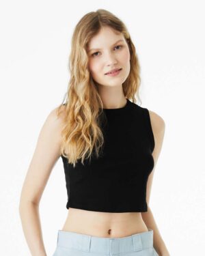 BELLA + CANVAS Women's Micro Rib Muscle Crop Tank - Image 10